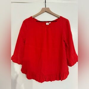 GAP Women's Bright Red Blouse